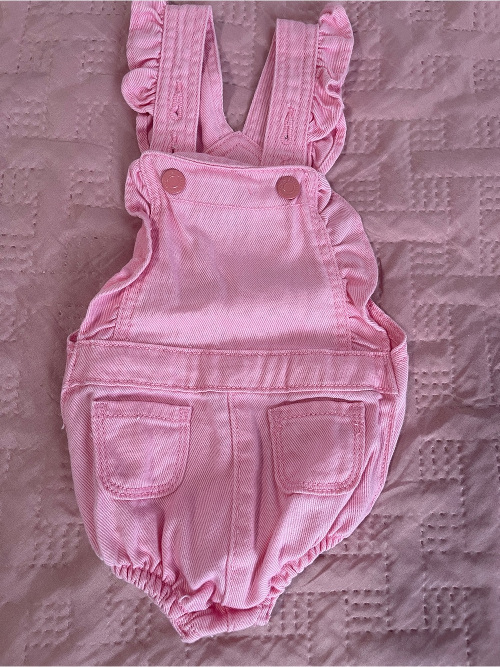 Old Navy Pink Ruffle-Strap Baby Romper
